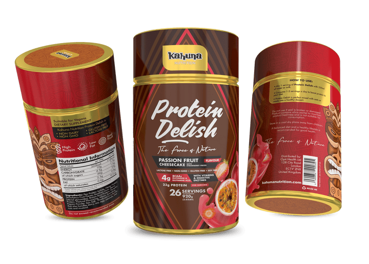 Best Tasting Protein powder, Protein Delish, Passion Fruit Cheesecake Flavour, Group Image, 920g