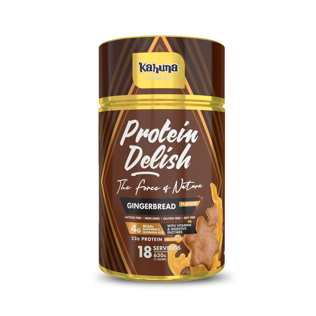 Best Tasting Protein powder Protein Delish, Gingerbread flavour, Front side, 630g